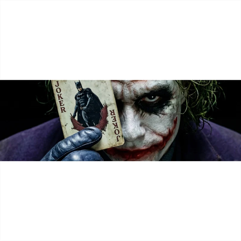Aluminiumbild Mysteriöses Joker Porträt Panorama
