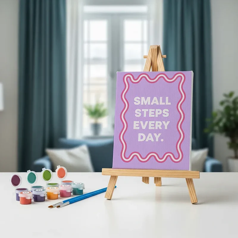 Malen nach Zahlen – 6 Mini-Gemälde - Lila Vase