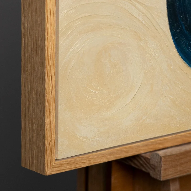 Moderne abstrakte Leinwandkunst mit klarer Formensprache – Handgemaltes Gemälde „Schnitt durch den Horizont“