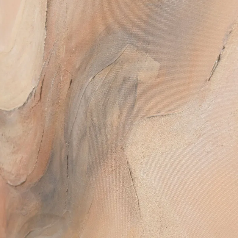 Abstraktes Acrylbild mit rotem Akzent – moderne Wandkunst „Echo der Flammen“