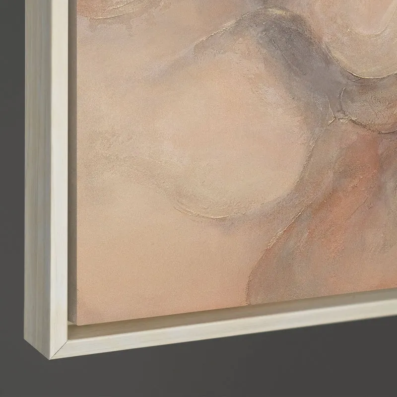 Abstraktes Acrylbild mit rotem Akzent – moderne Wandkunst „Echo der Flammen“