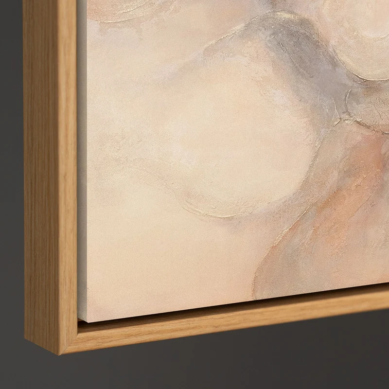 Abstraktes Acrylbild mit rotem Akzent – moderne Wandkunst „Echo der Flammen“