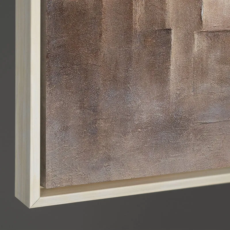 Minimalistische abstrakte Wandkunst mit Tiefe – Acrylbild mit Rahmen „Grenzen der Illusion“