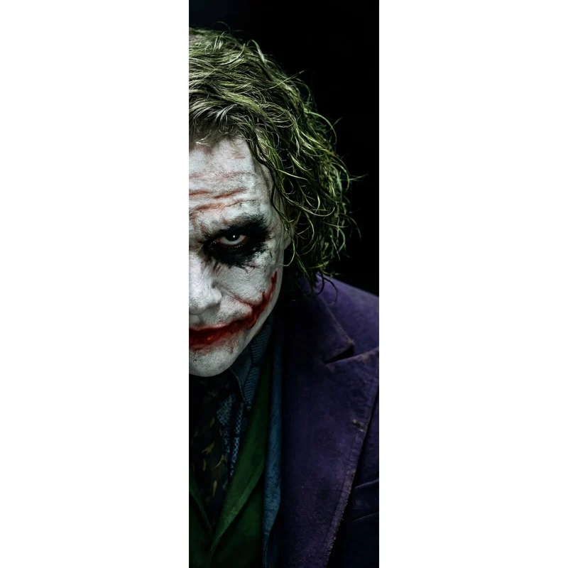 Aluminiumbild gebürstet Mysteriöses Joker Porträt Panorama Hoch
