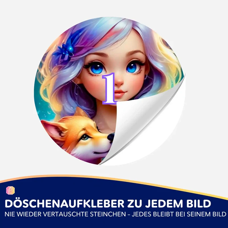 Döschenaufkleber - Moni Live Verkauf - Wolfsmädchen Finja