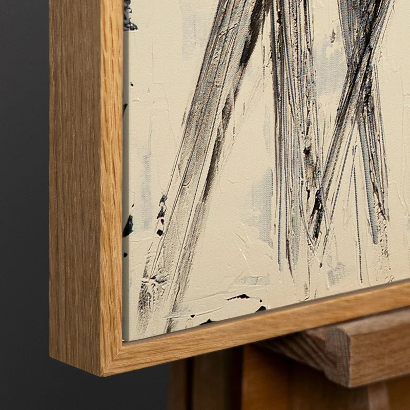 Modernes Acrylbild Linien & Kontraste – Abstrakte Wandkunst „Parallelen und Schnittpunkte“