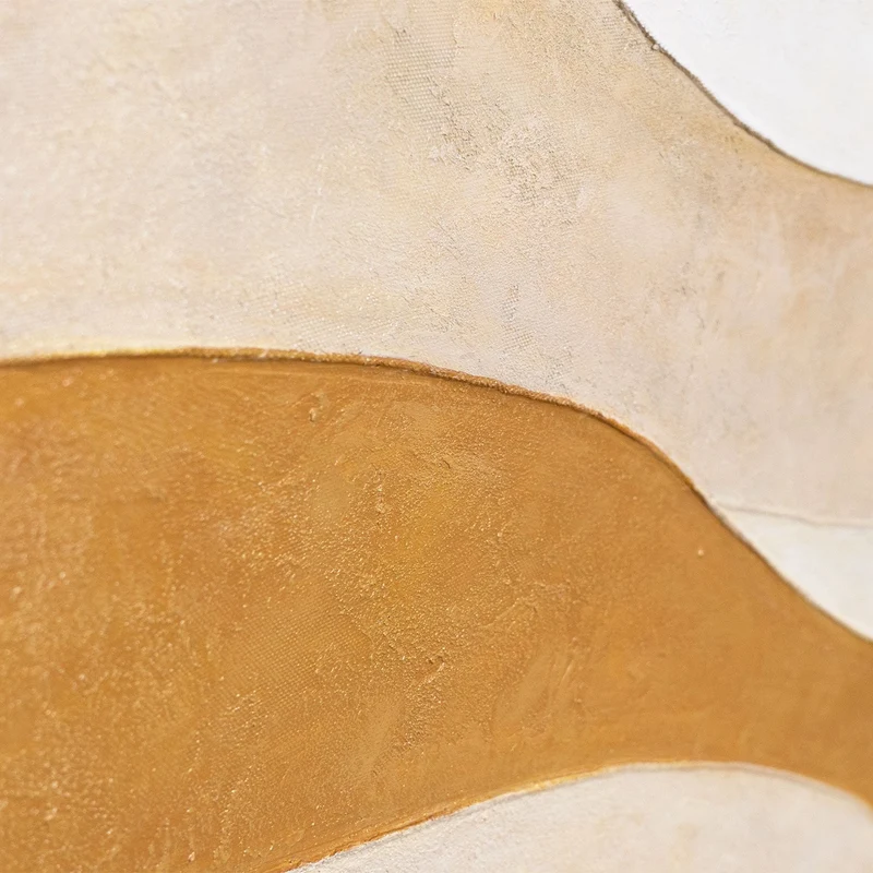 Abstraktes Acrylbild in warmen Naturtönen - Modernes Gemälde mit Rahmen „Wärmestrom“
