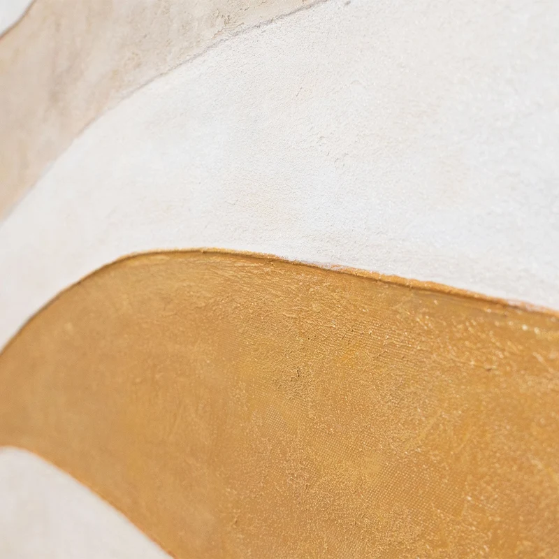 Abstraktes Acrylbild in warmen Naturtönen - Modernes Gemälde mit Rahmen „Wärmestrom“