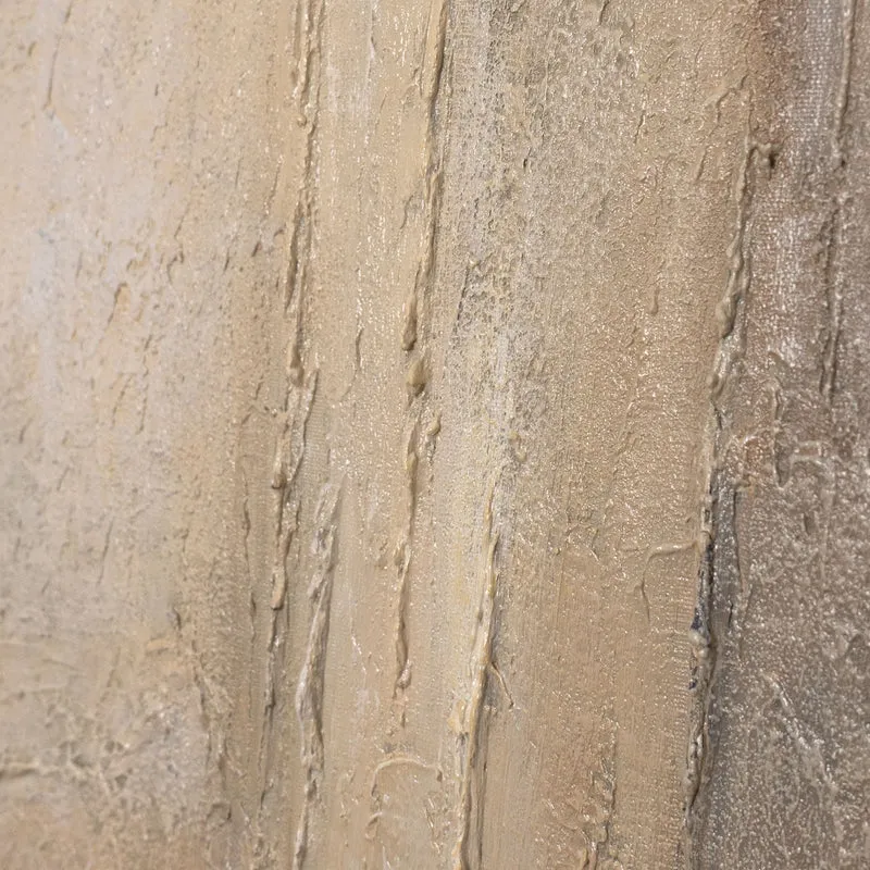 Abstraktes Acrylbild auf Leinwand in Beige Grau „Vertikalen der Zeit“
