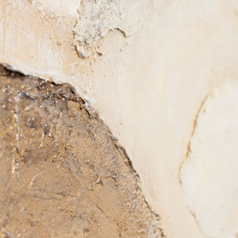 Modernes Gemälde Naturtöne – Handgemaltes Wandbild mit Rahmen „Horizontschichten“