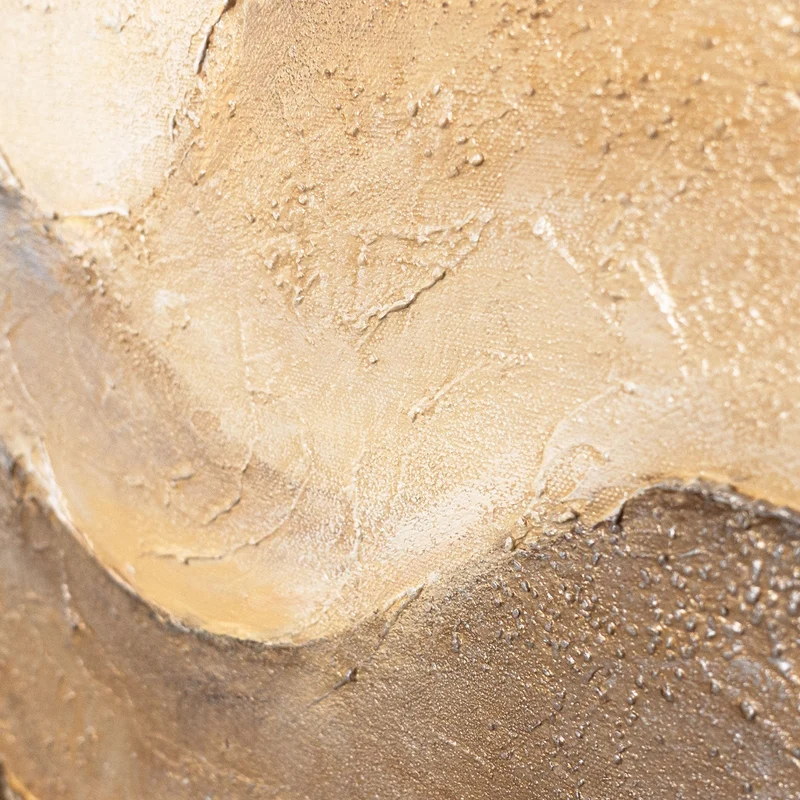 Modernes Gemälde Naturtöne – Handgemaltes Wandbild mit Rahmen „Horizontschichten“