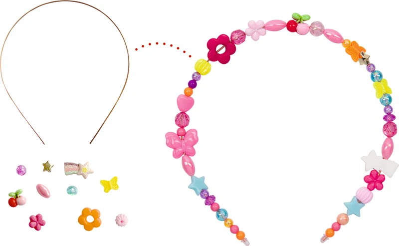 Haarreifen-Perlenset Prinzessin Lillifee – 480 Perlen, 5 Reifen