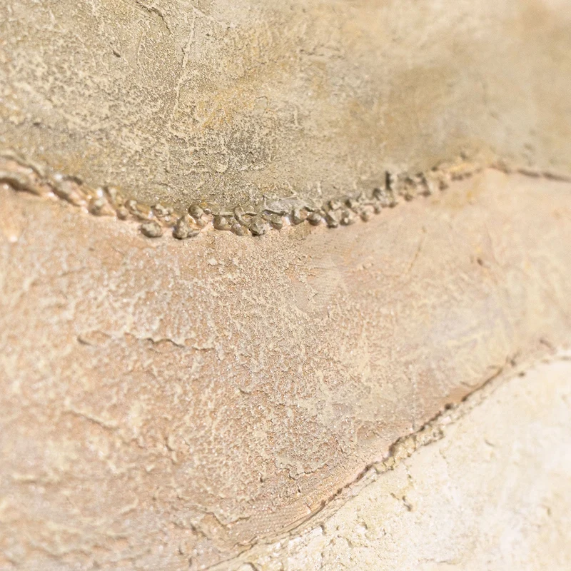 Handgemalte Naturtöne – Moderne Gemälde auf Leinwand mit Rahmen „Schatten und Sand“