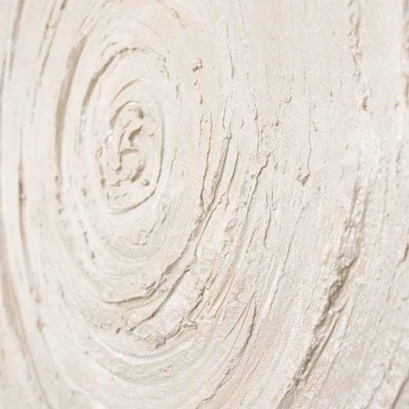 Wanddeko Minimalistisch – Texturiertes Acrylbild in Beige mit Rahmen „Echos der Zeit“