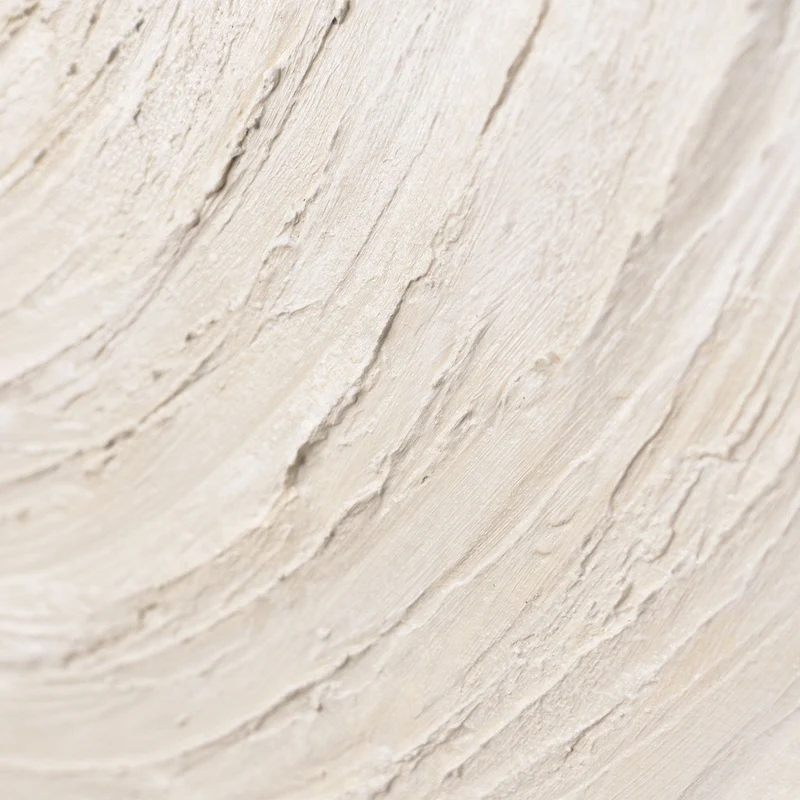 Wanddeko Minimalistisch – Texturiertes Acrylbild in Beige mit Rahmen „Echos der Zeit“