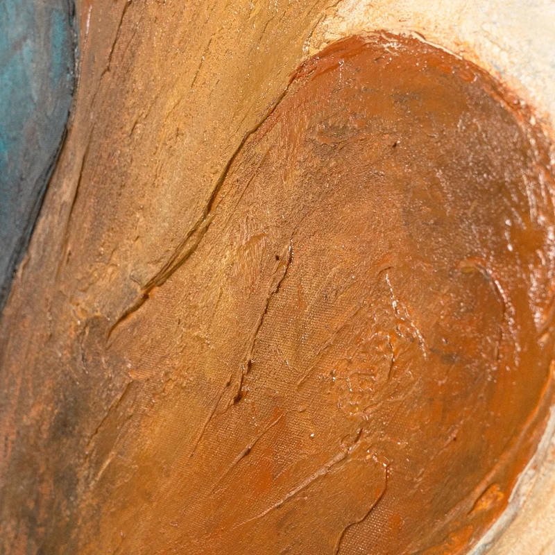 Handgemaltes Bild „Wind und Gold“ – Moderne Wandkunst mit Goldakzenten