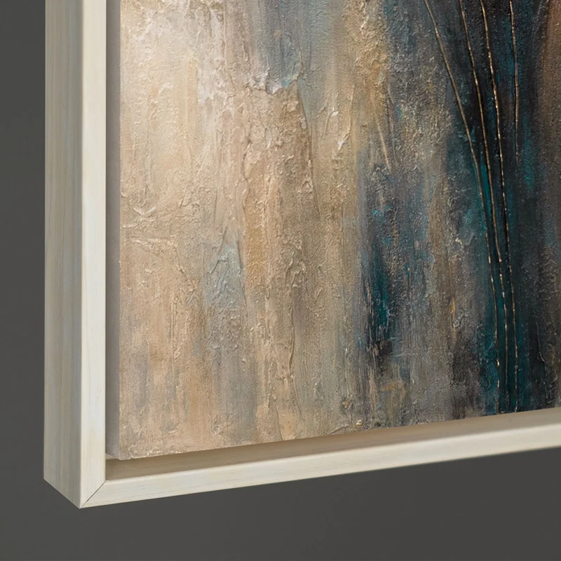 Handgemaltes Bild „Wind und Gold“ – Moderne Wandkunst mit Goldakzenten