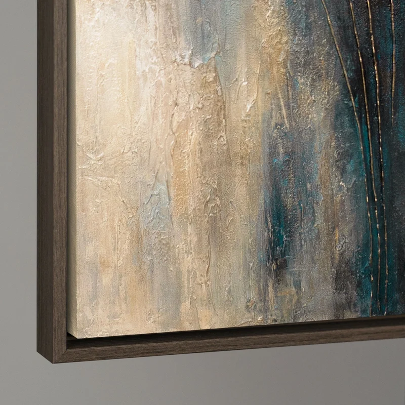 Handgemaltes Bild „Wind und Gold“ – Moderne Wandkunst mit Goldakzenten