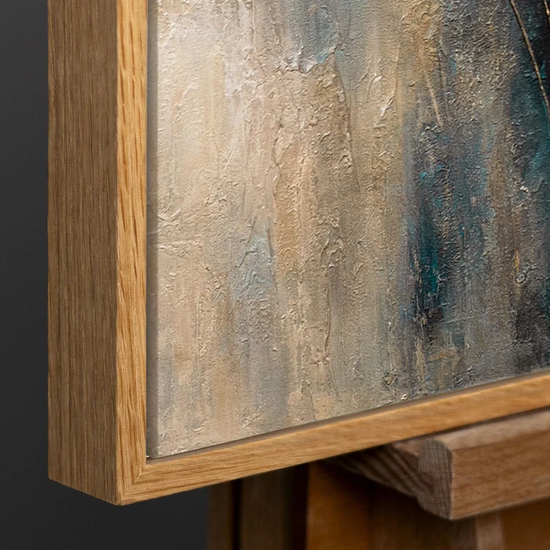 Handgemaltes Bild „Wind und Gold“ – Moderne Wandkunst mit Goldakzenten