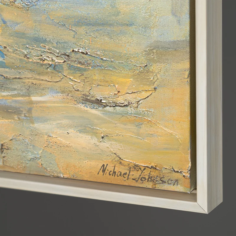 Handgemalte religiöses Bild „Weg zum Licht“ – Spirituelle Wandkunst mit Jesus am Meer