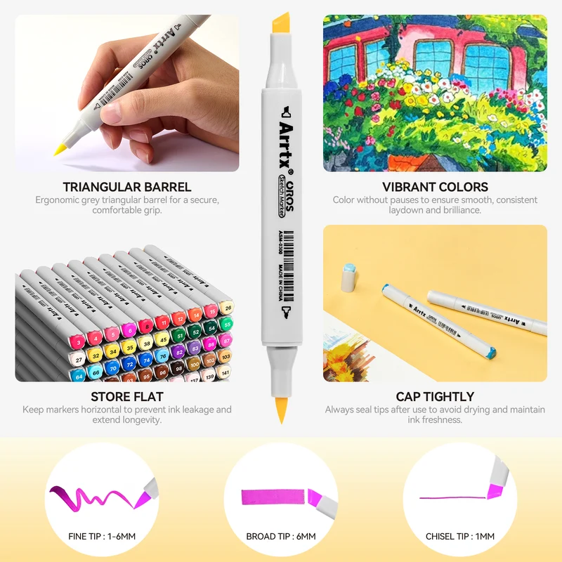 Arrtx OROS 90 Alcohol Markers Paint Markers Dual Tip
