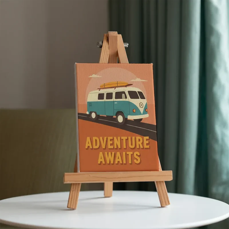 Malen nach Zahlen – 6 Mini-Gemälde - Retro-Reisetempo