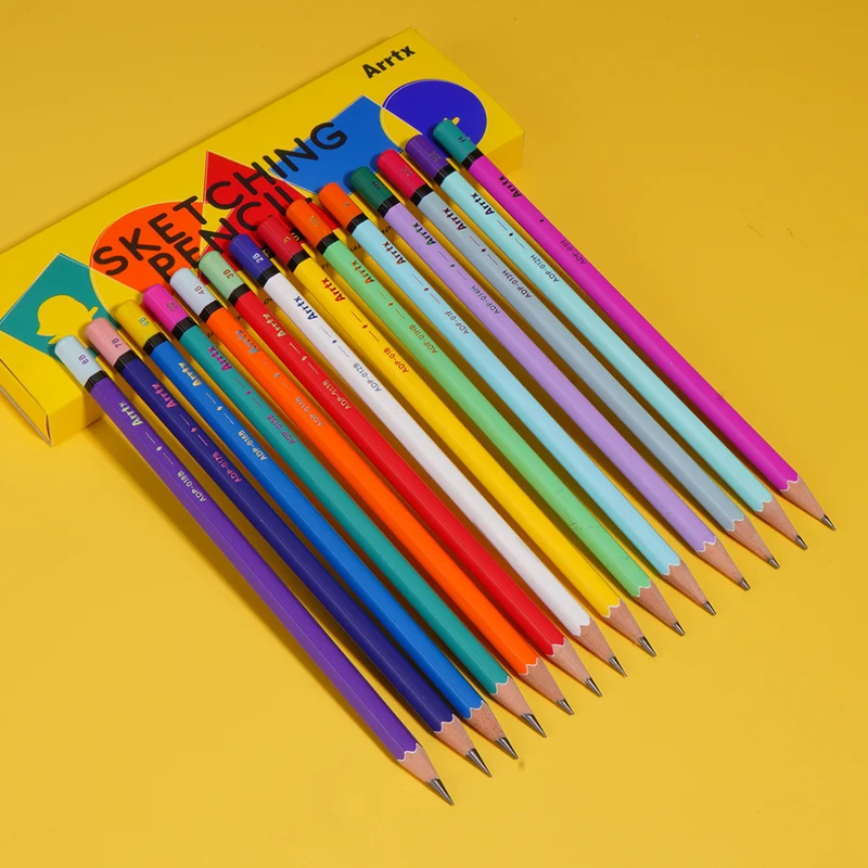 Arrtx Drawing Pencils 14 Pcs (4H - 8B) Artist Sketching Pencils