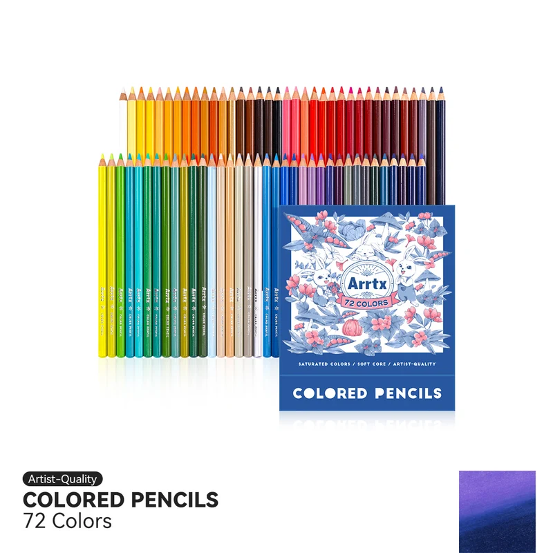 Arrtx 72 Colored Pencils Artist Grade Drawing Pencils