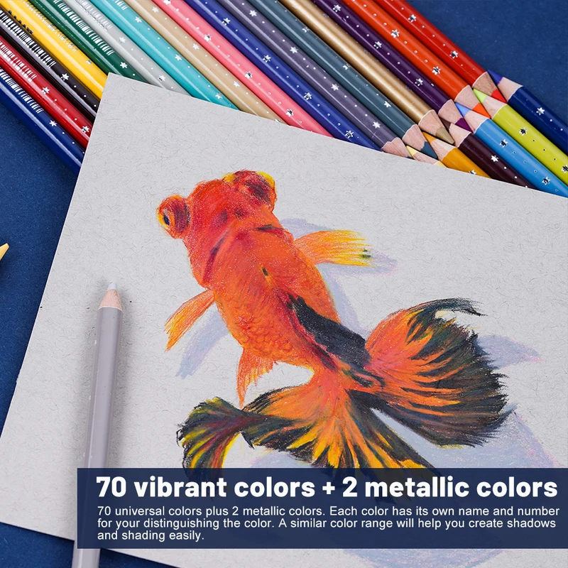 Arrtx 72 Colored Pencils Artist Grade Drawing Pencils