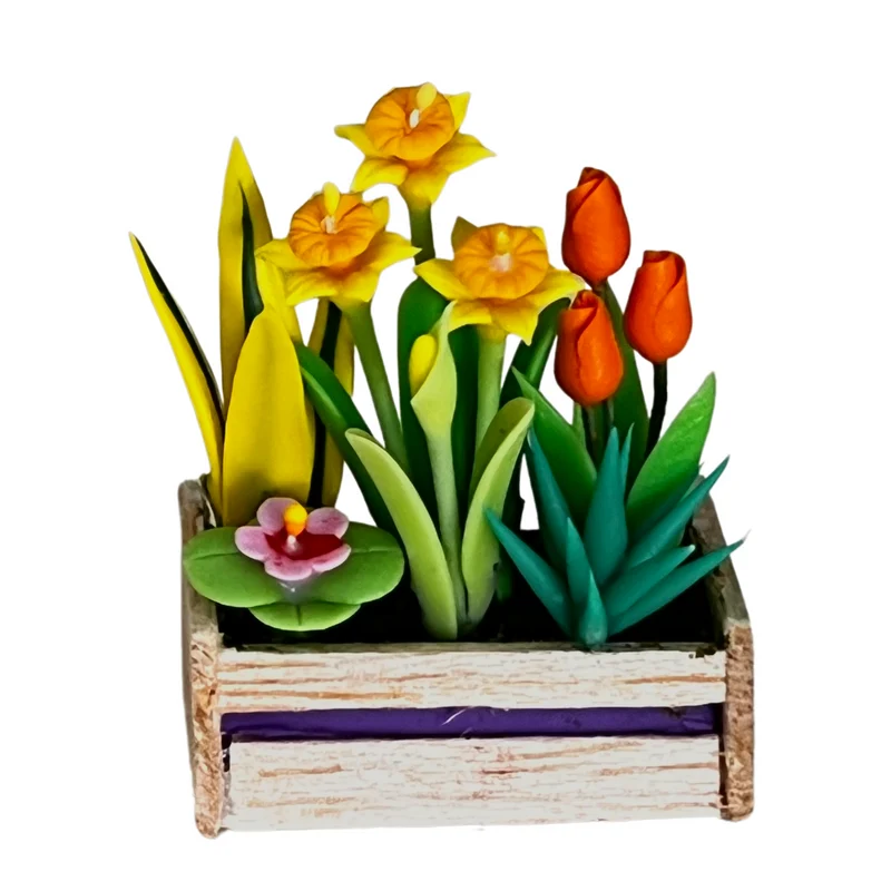 Frühlingsblumen orange | blau