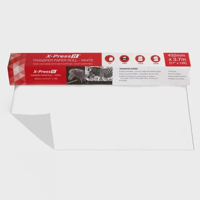 Transfer Paper Roll White 432mm x 3.7m