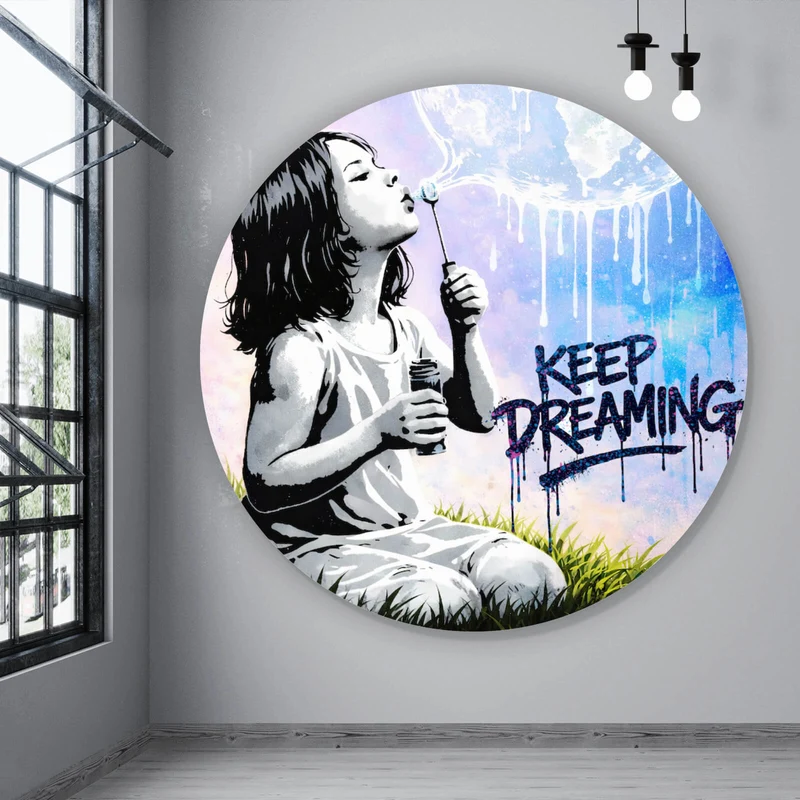 Aluminiumbild Keep Dreaming Kreis