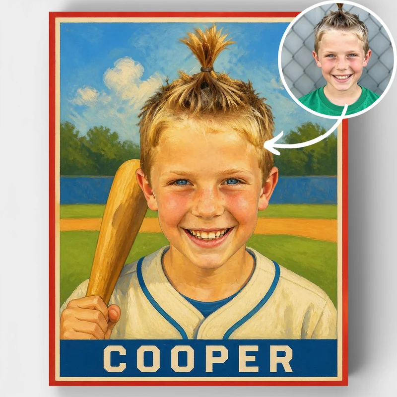 Baseball Rookie Card - Custom Paint by Numbers Kit