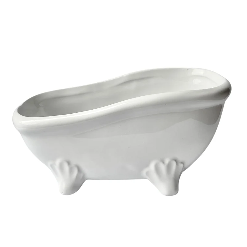 Badewanne Keramik weiß
