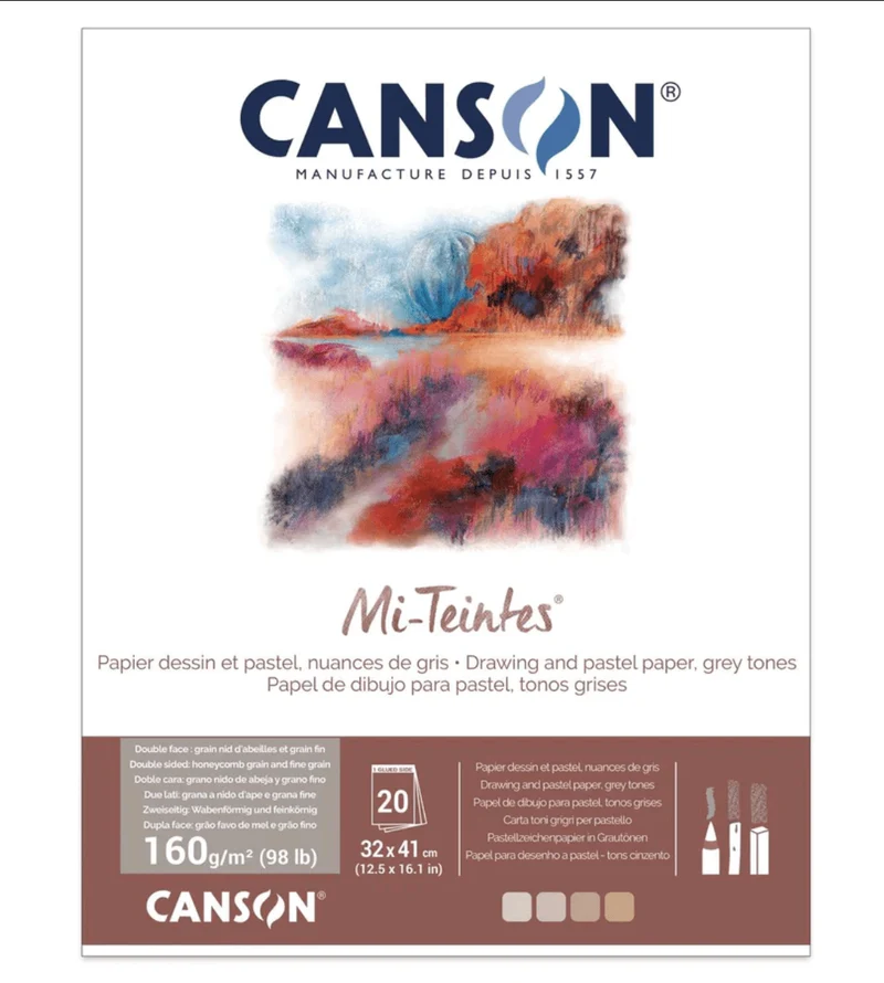 Mi-Teintes Pastel Drawing Pad 24x32cm 160gsm