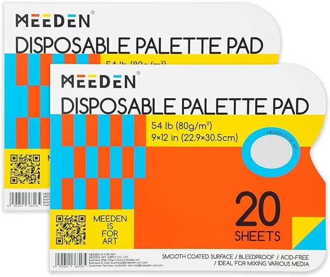 Disposable Palette Pad 9" x 12" 20 Sheets