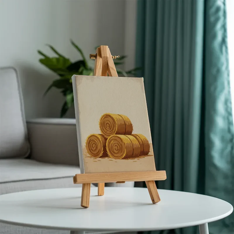 Malen nach Zahlen – 6 Mini-Gemälde - Goldene Erntefelder