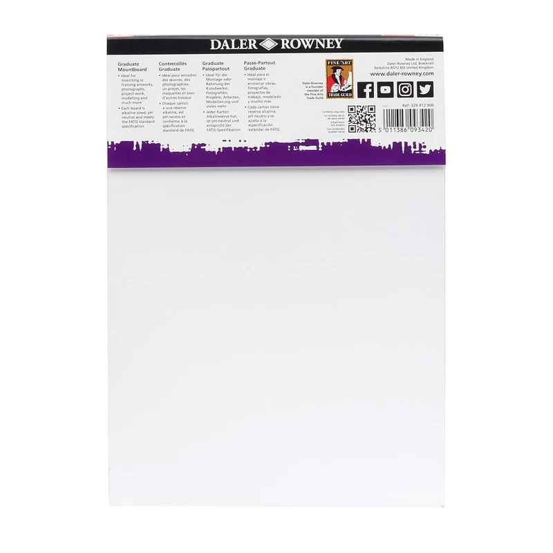 Daler Rowney - A4 Graduate Mountboard 12x Black