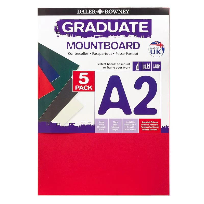 Daler Rowney - A2 Graduate Mountboard 5x Assorted colours
