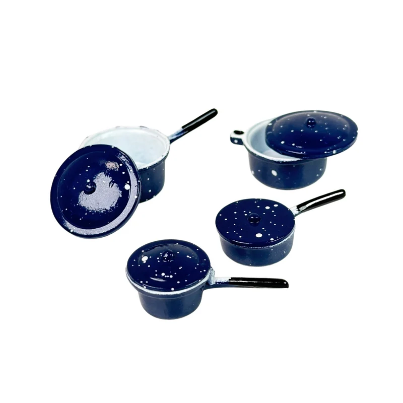 Topfset Metall rot | blau