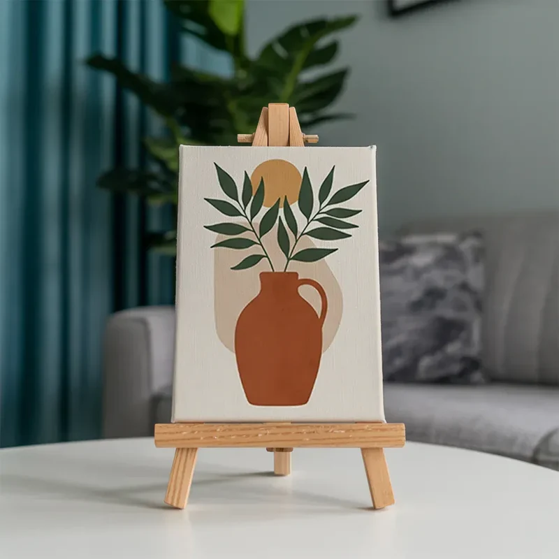 Malen nach Zahlen – 6 Mini-Gemälde - Boho Linienkunst & Natur