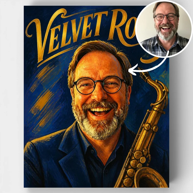 Jazz Album Cover - Custom Paint by Numbers Kit