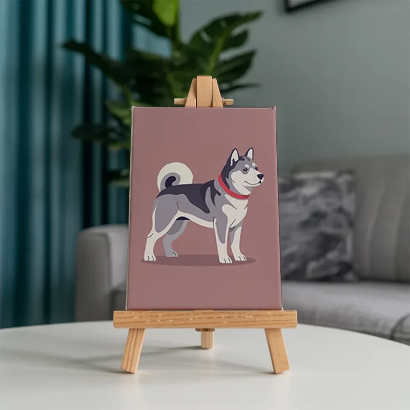 Malen nach Zahlen – 6 Mini-Gemälde - Die Dog-Days-Kollektion