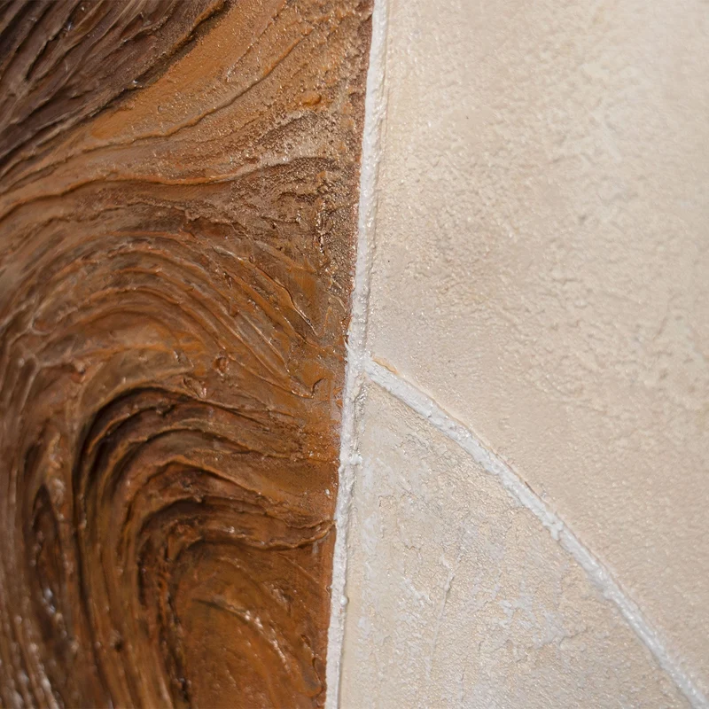 Abstraktes Gemälde „Linien und Kreise“ – Geometrische Wandkunst mit Rahmen