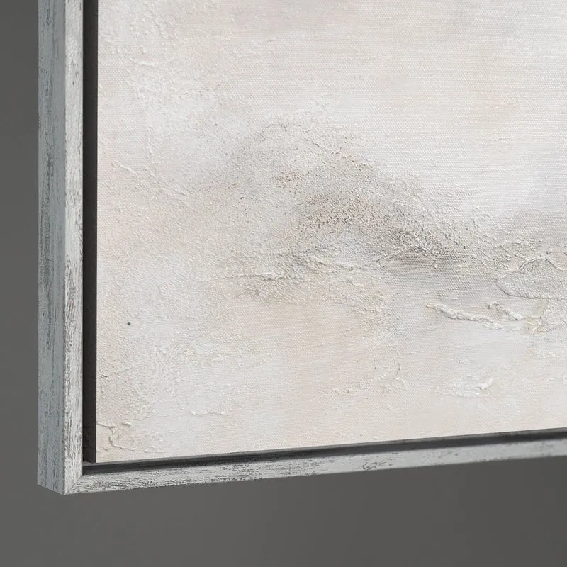 Gemälde Handgemalt mit Rahmen „Nebulöse Ferne“ – Moderne Abstrakte Kunst