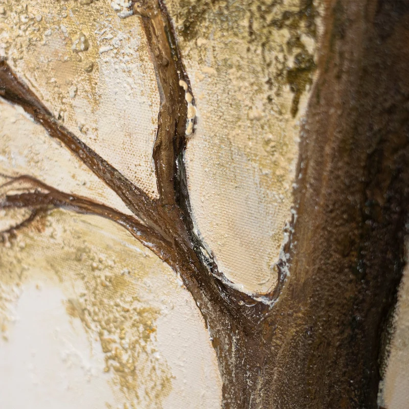 Handgemalte Acrylmalerei „Baum der Kontemplation“ – Wandkunst mit Baum Motiv