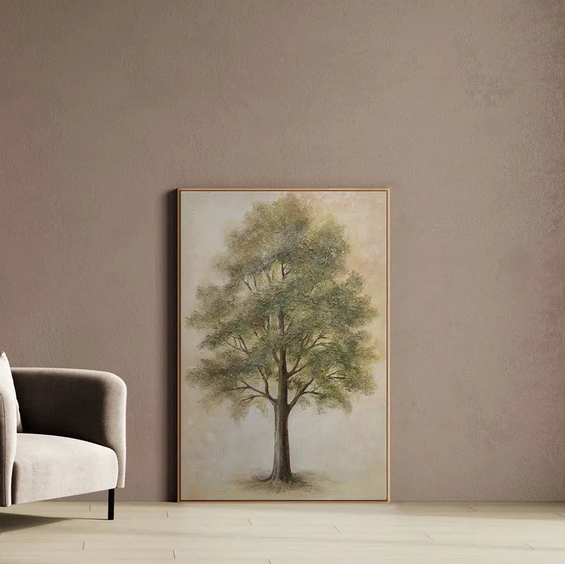 Handgemalte Acrylmalerei „Baum der Kontemplation“ – Wandkunst mit Baum Motiv