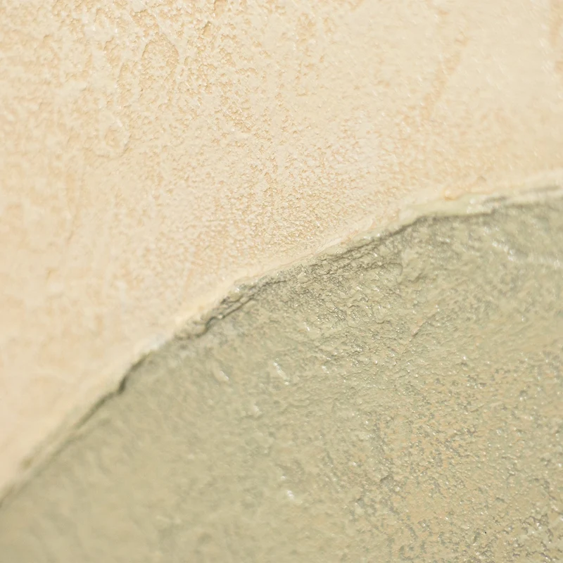 Abstraktes Acrylbild mit Rahmen „Sandweg“ – Moderne Wandkunst in Beige und Grün
