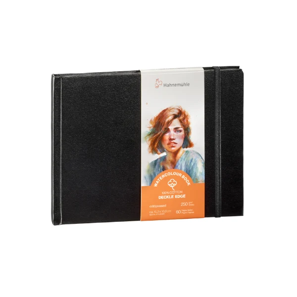 Hahnemuhle - Watercolour Book - Deckle Edge 250gsm 10.3 x 15.3cm Landscape