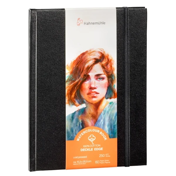 Hahnemuhle - Watercolour Book - Deckle Edge 250gsm 10.3 x 15.3cm Portrait